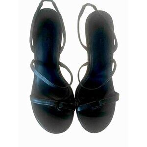 Tibi Strappy Black Mid - Low Heel Made In Brazil Size  36.5 Sandal Style
